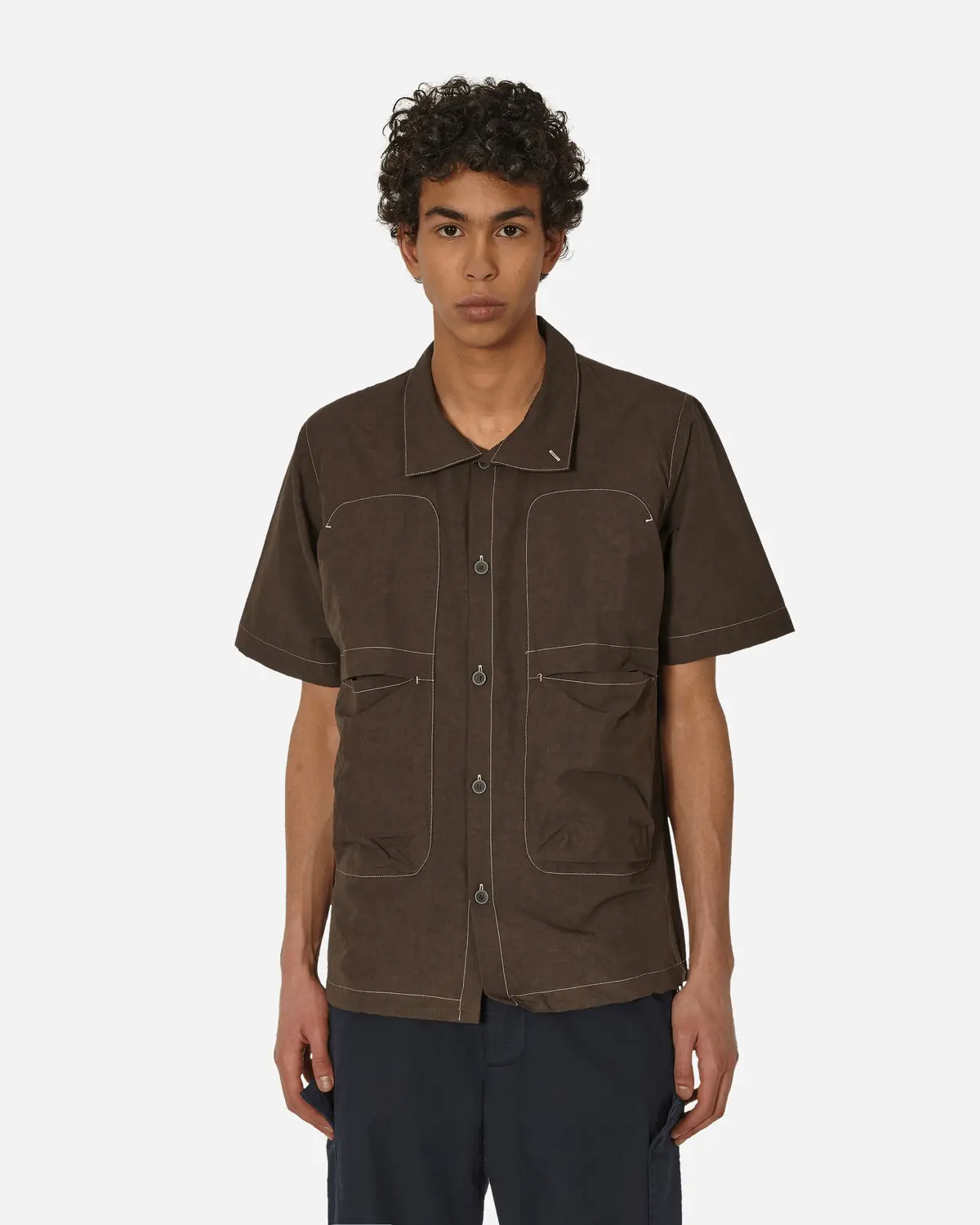 Glems Shortsleeve Shirt Chocolate Brown 1