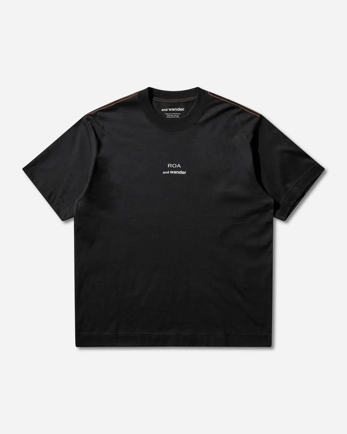 And Wander Logo Printed T-Shirt Black 1