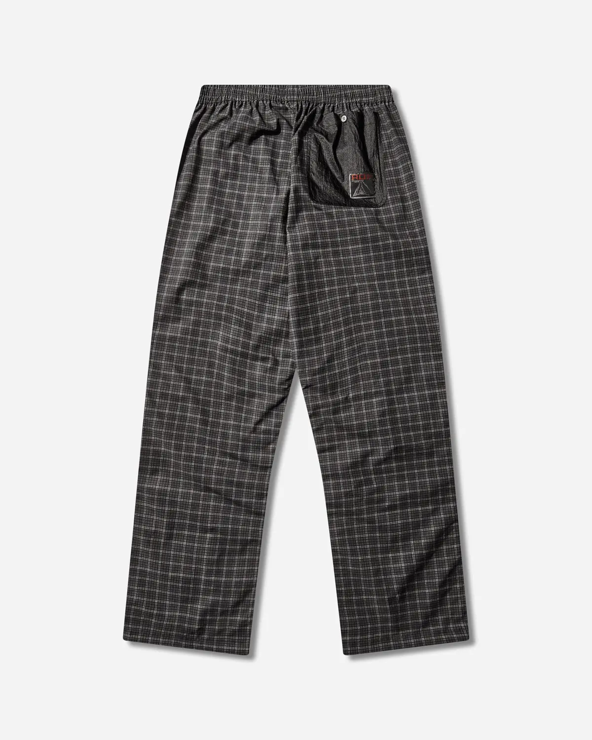 Men's Aaair Floweave Printed Check Elasticated Waistband Pants Anthracite 2