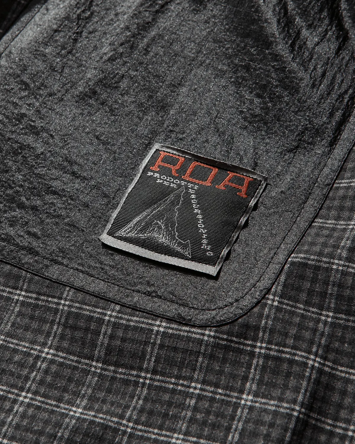 Men's Aaair Floweave Printed Check Elasticated Waistband Pants Anthracite 3