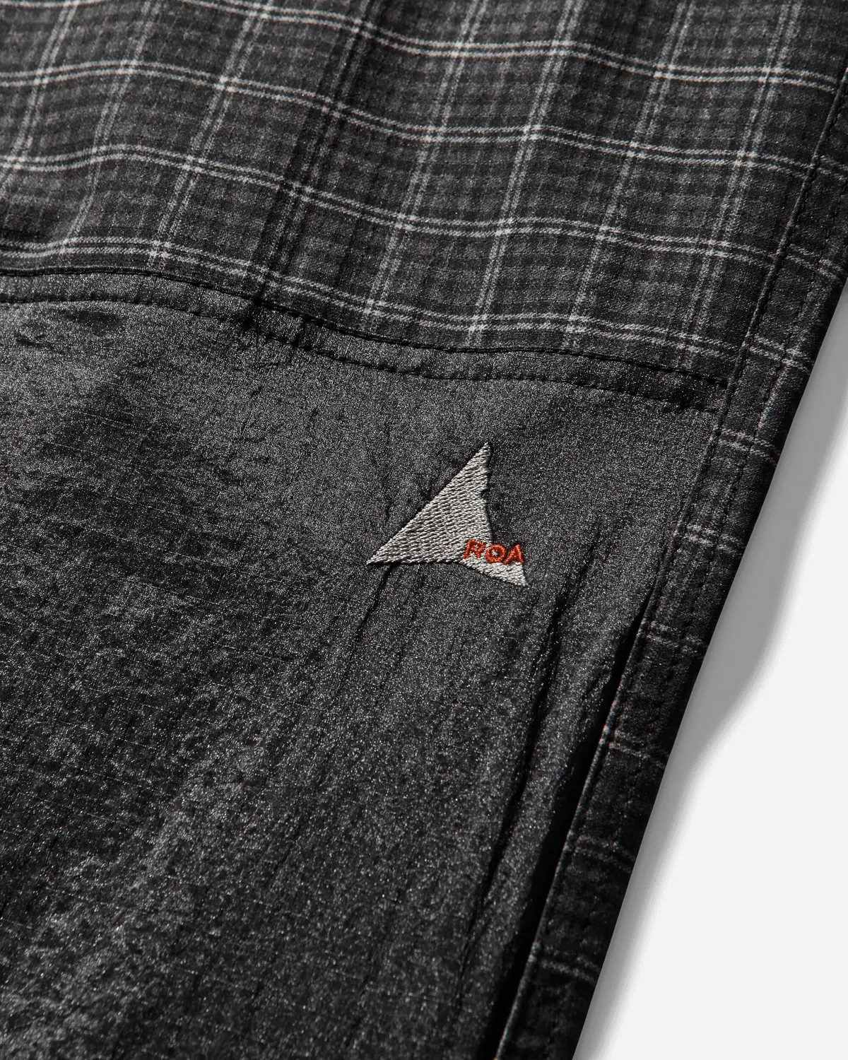 Men's Aaair Floweave Printed Check Elasticated Waistband Pants Anthracite 4