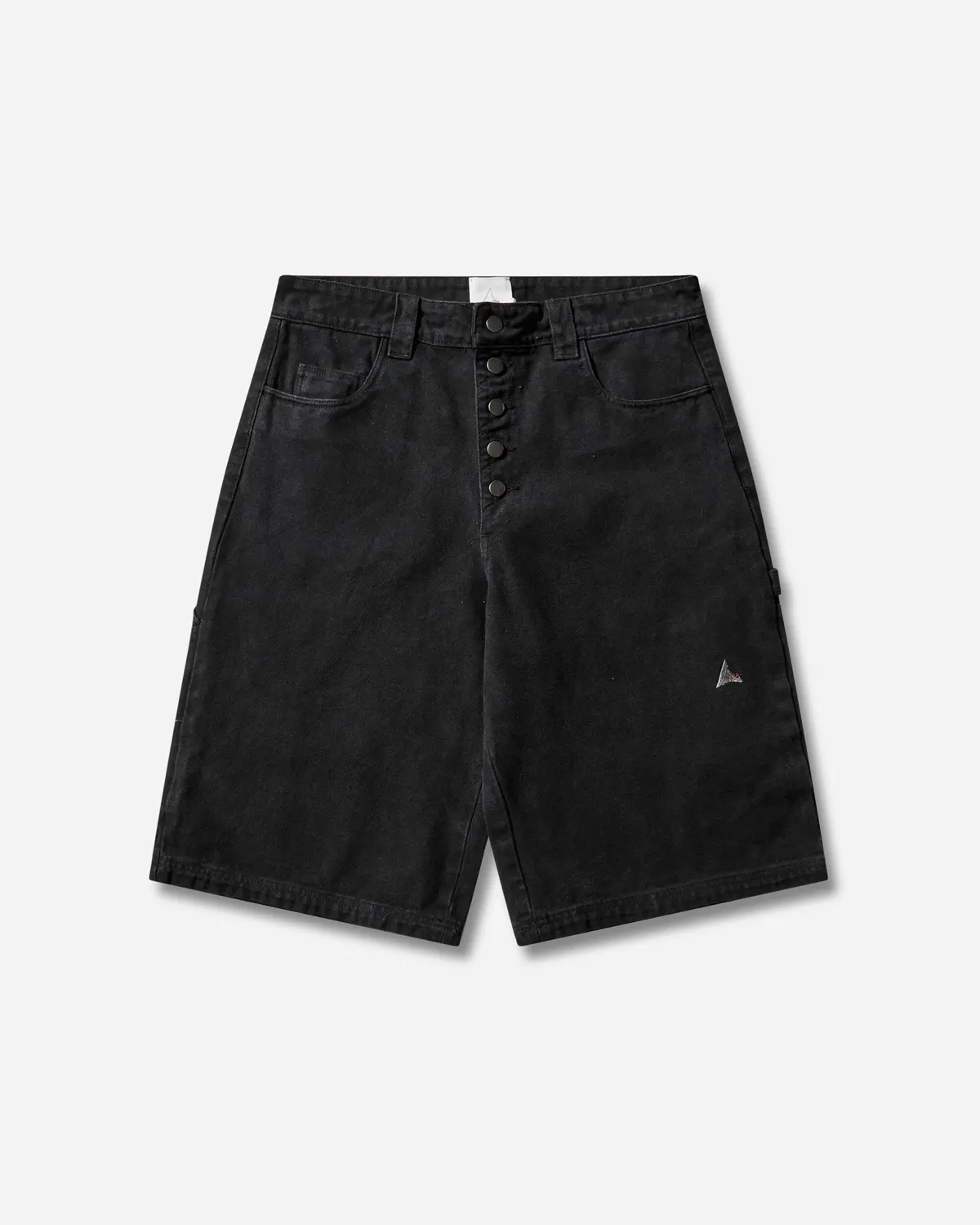 Men's Ash Canvas Shorts Washed Black 1