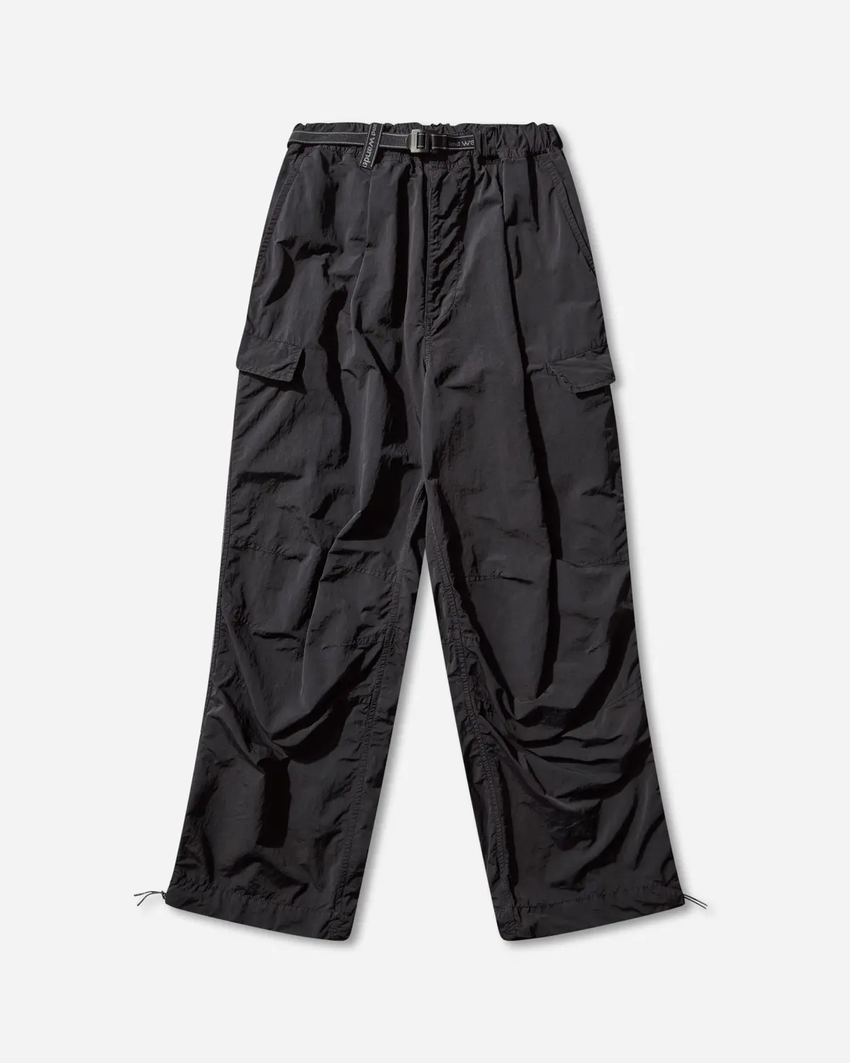 And Wander Garment-Dyed Nylon Pants Black 1