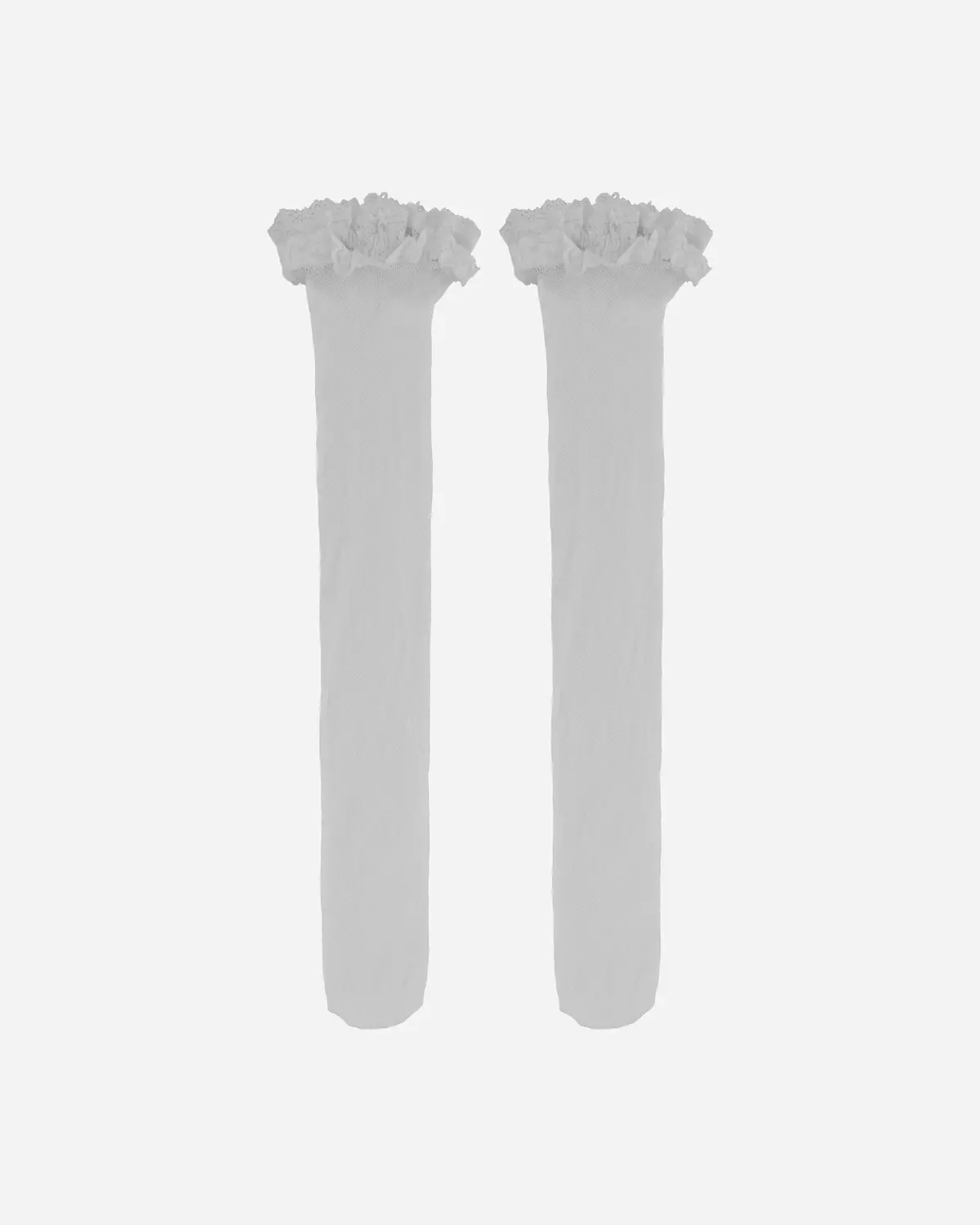 Women's Web Stay Ups Socks White 1