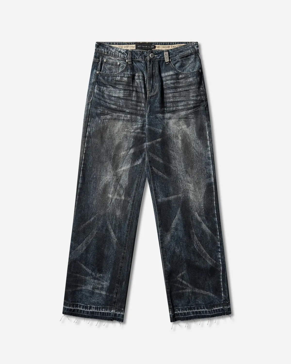 Overpainted Denim Pants Blue / Black 1