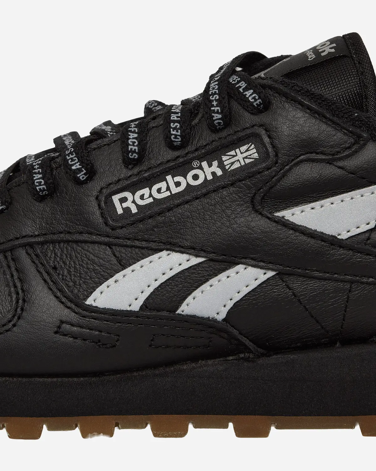 Places+Faces Classic Leather Sneakers Black / Silver 6