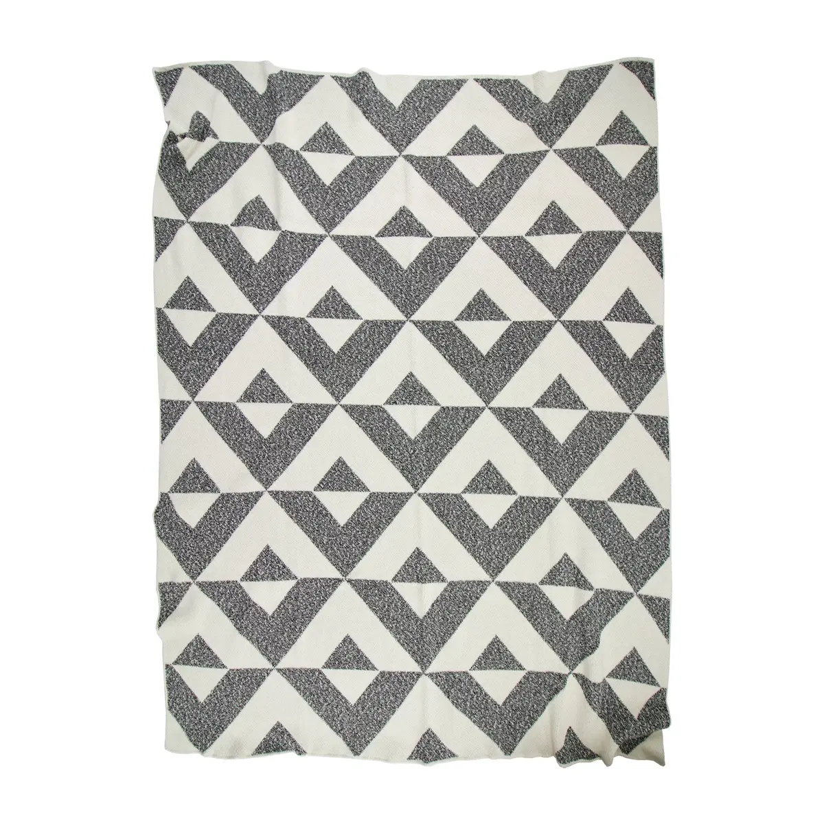 Reverse Throw Blanket - Black & White Marl 1