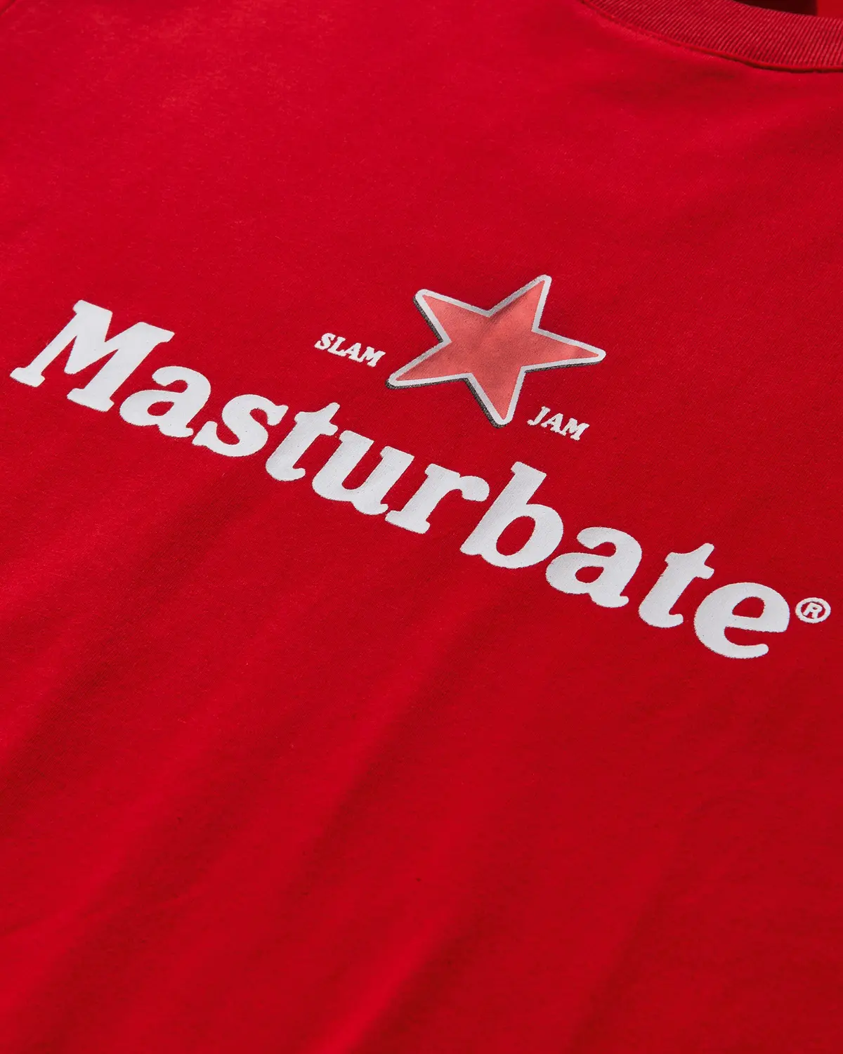 Slam Jam Masturbate T-Shirt Red 3