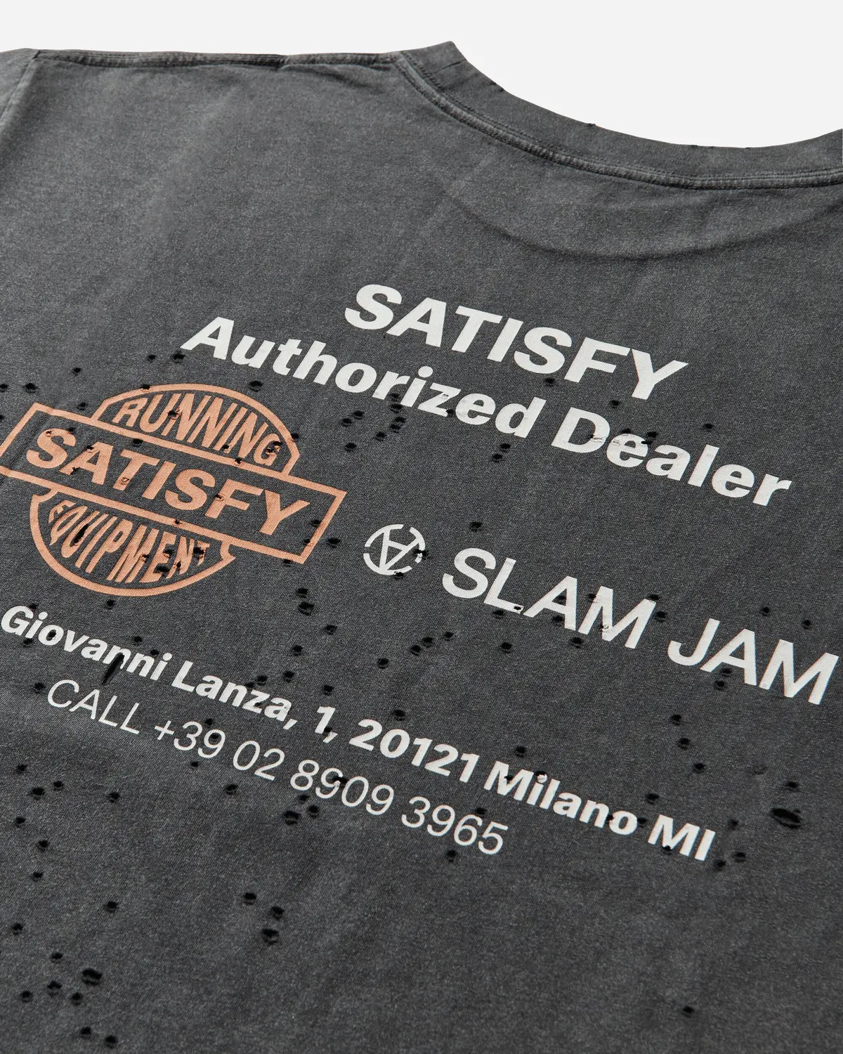 Slam Jam Authorized Dealer Mothtech T-Shirt Aged Black 3