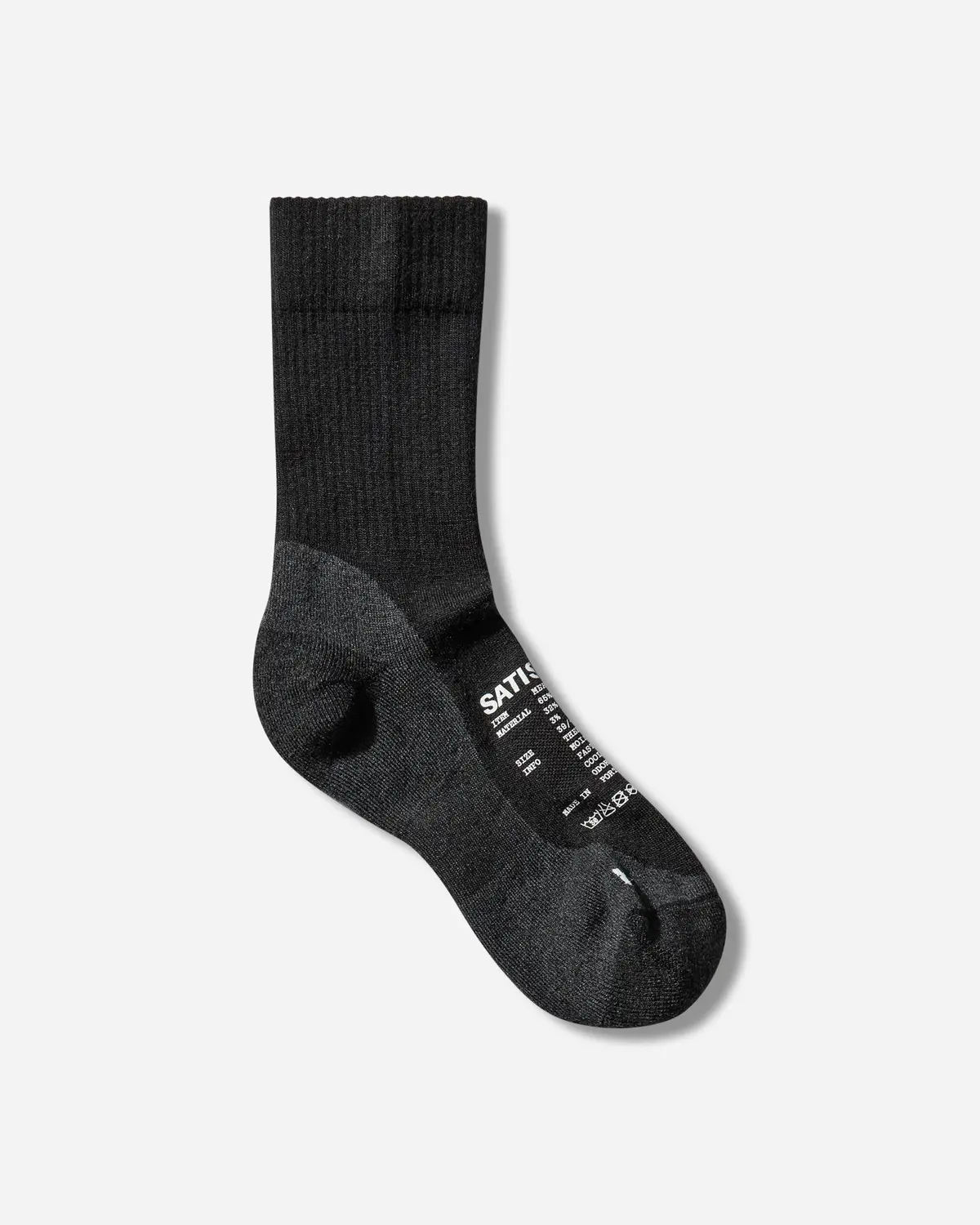 Merino Nylon Tube Socks Black 1