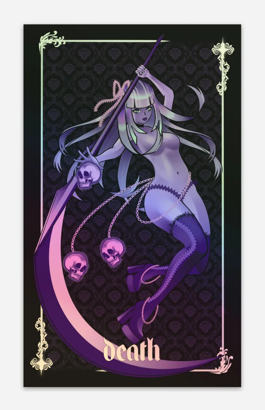 Death Holographic Tarot Sticker 1