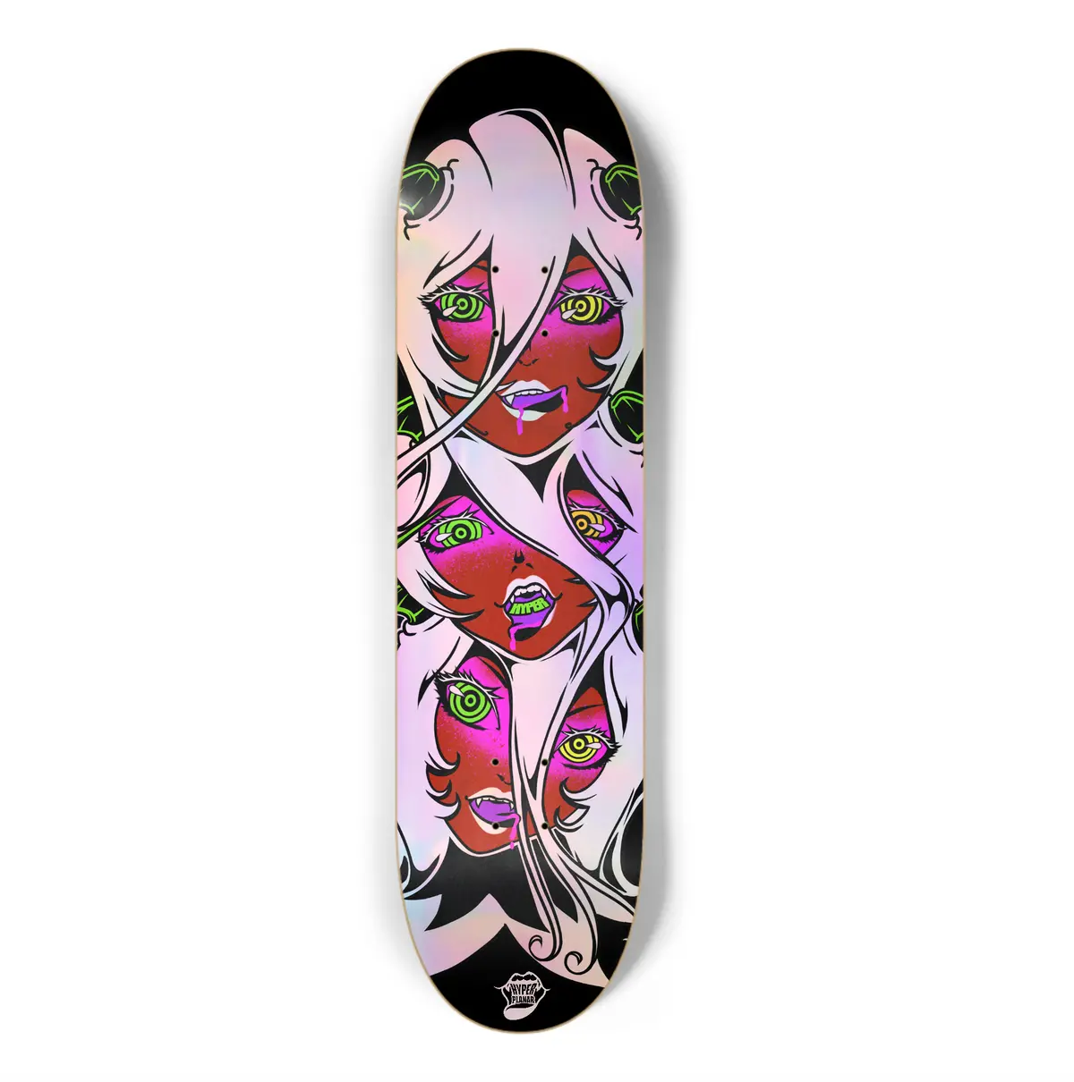 Scarlet Oni Holographic Skate Deck 1
