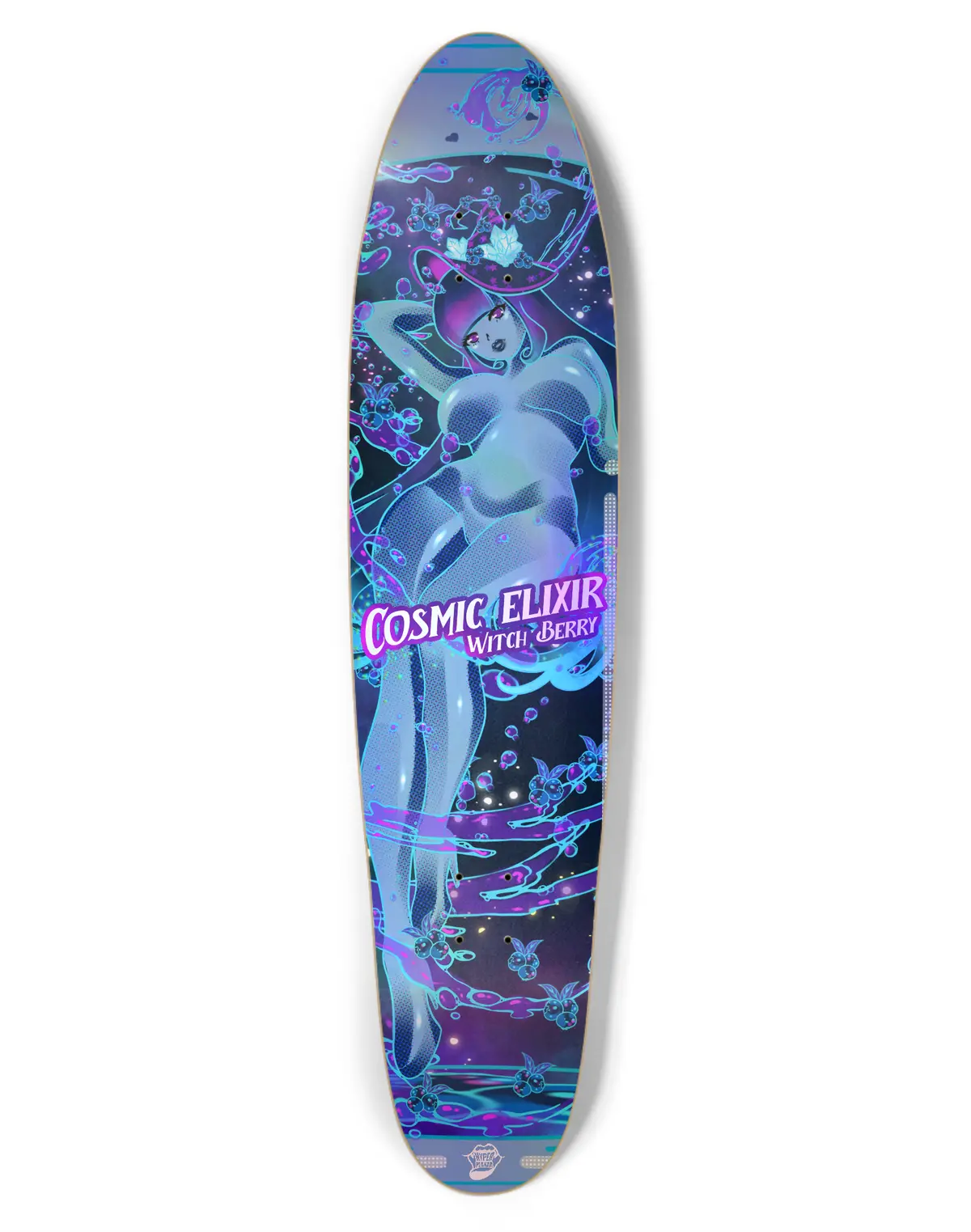 Cosmic Elixir Witch Berry Holographic Longboard Deck 1