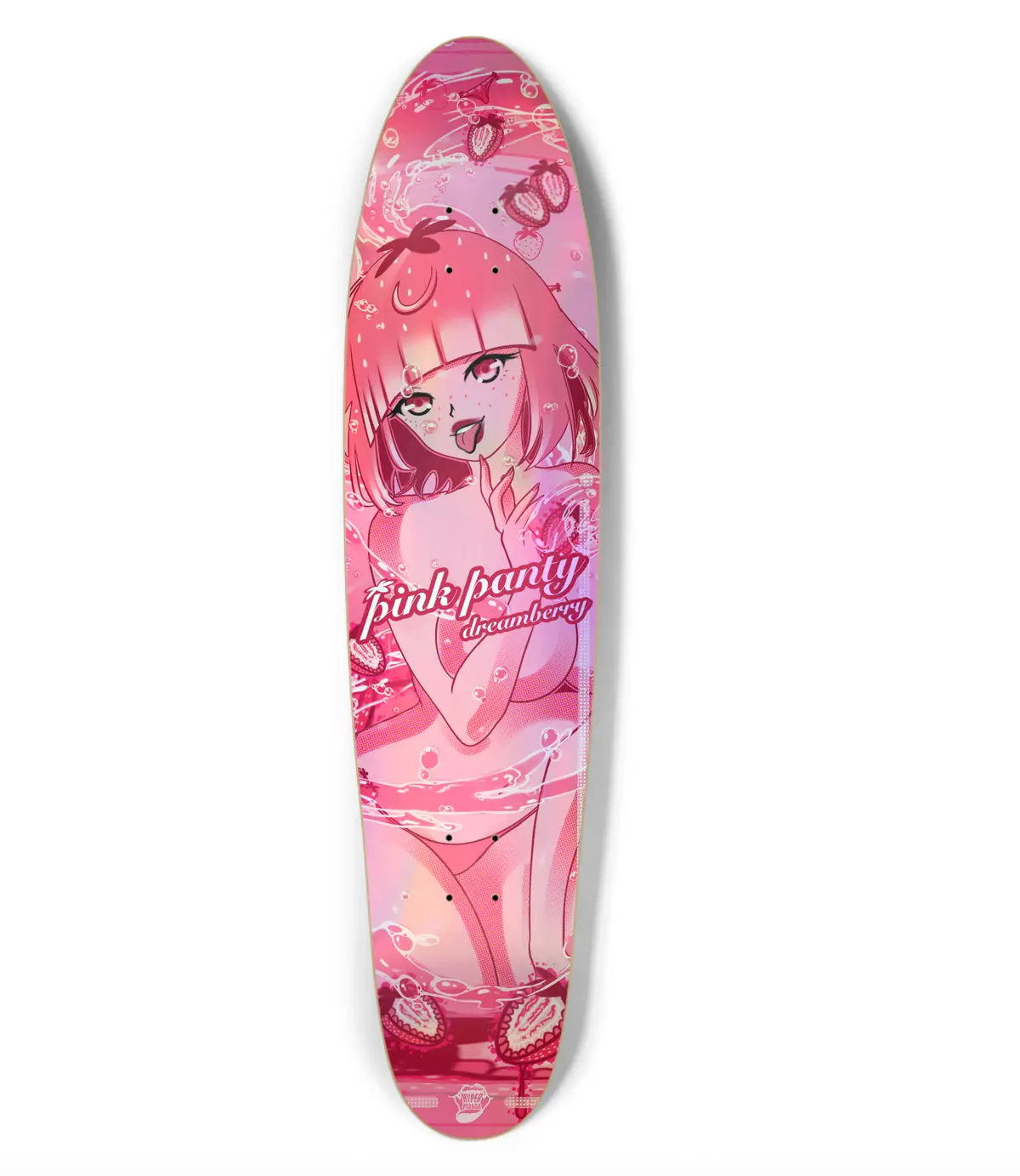 Pink Panty Dreamberry Holographic Longboard Deck 1