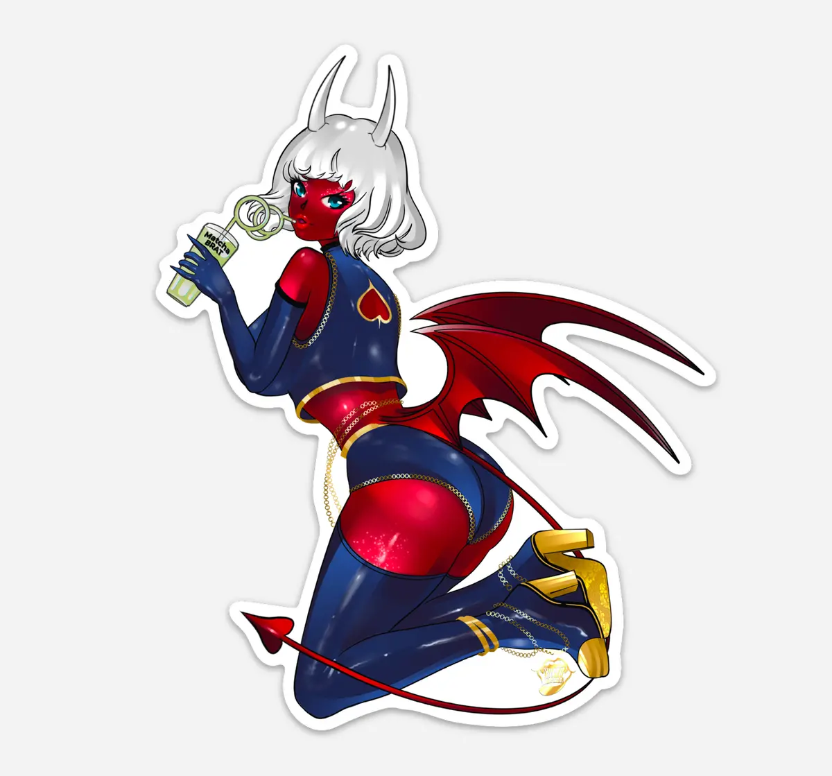 Aries Matcha Brat Matte Sticker 1