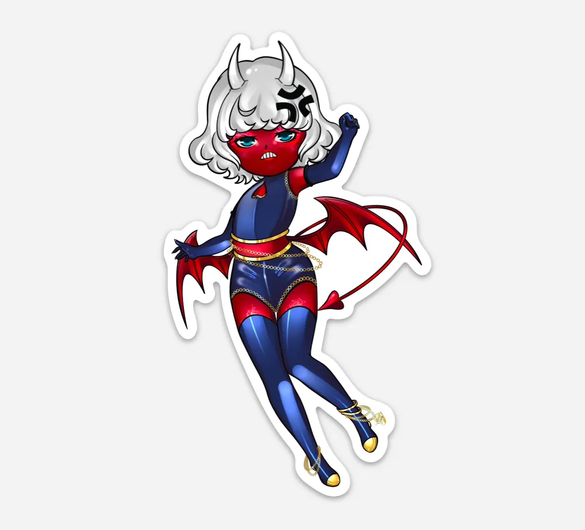 Chibi Aries Angry Matte Sticker 1