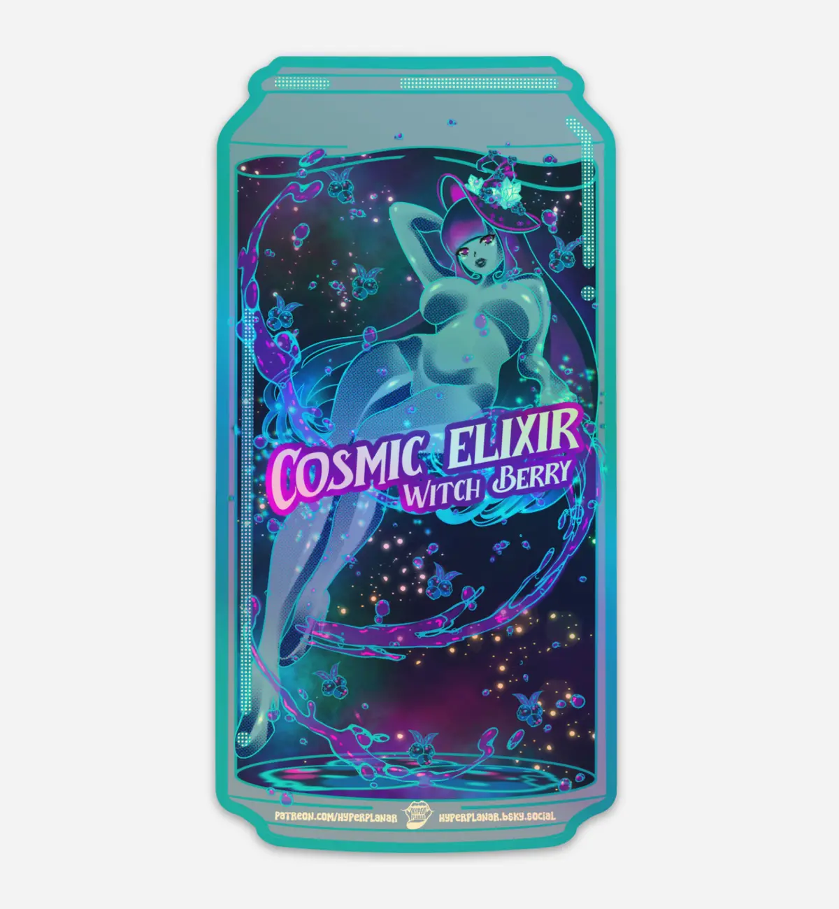 Cosmic Elixir Witch Berry Holographic Sticker 1