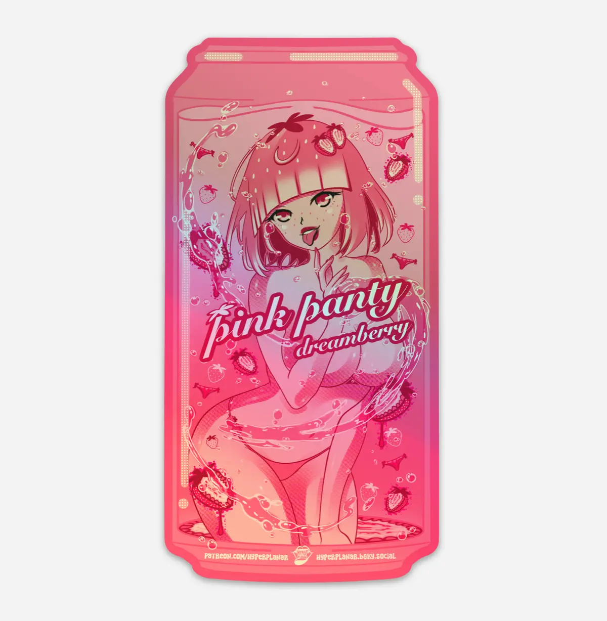 Pink Panty Dreamberry Holographic Sticker 1