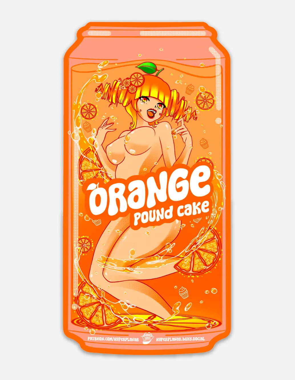 Orange Pound Cake Holographic Sticker 1