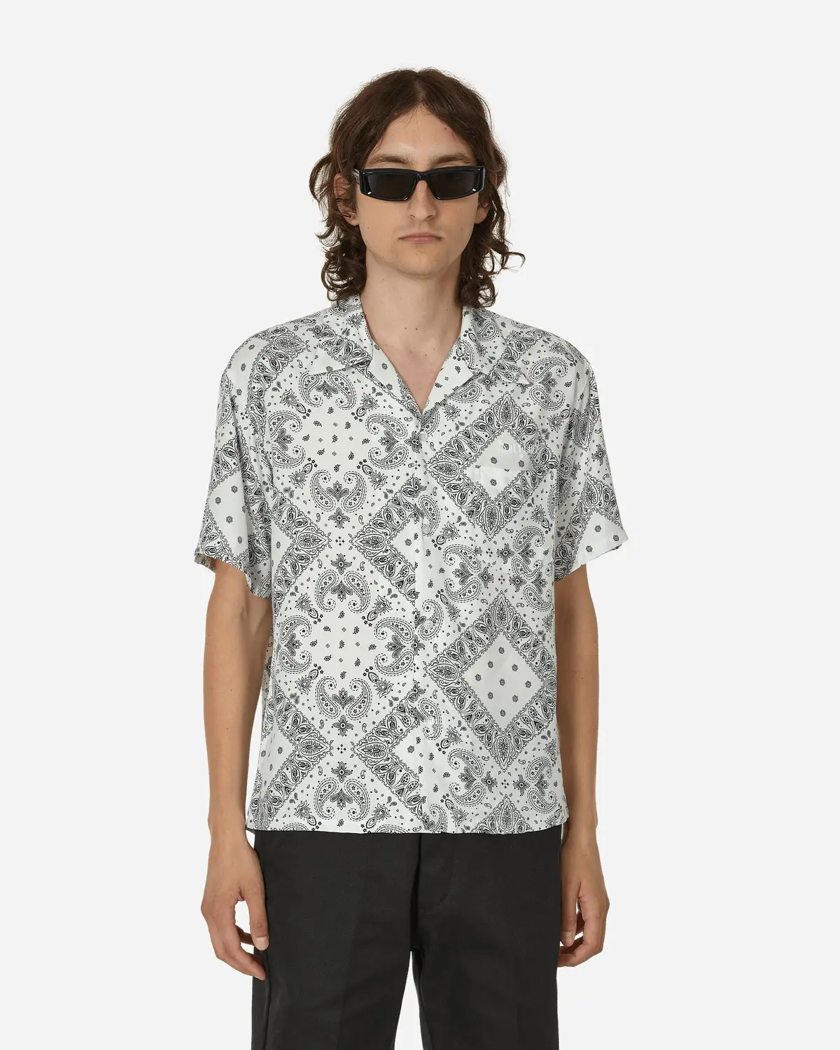 Open Collar Shirt White 1