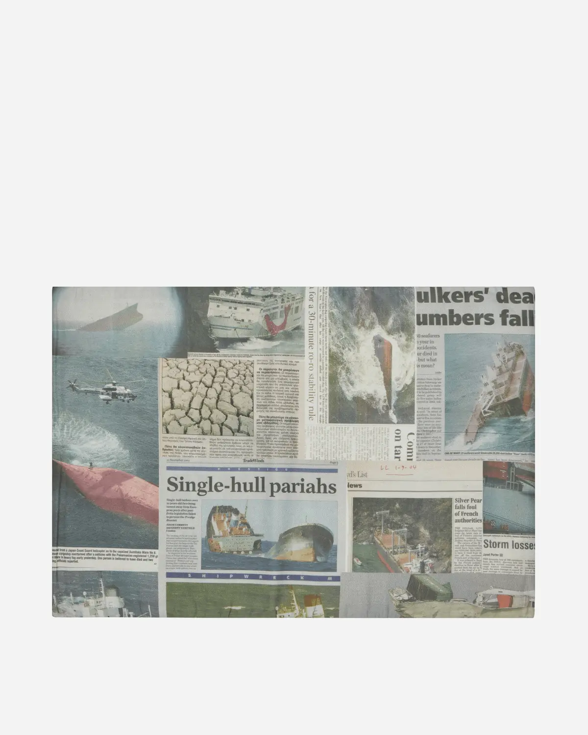 Newspaper Cut Place Mat Multicolor 1