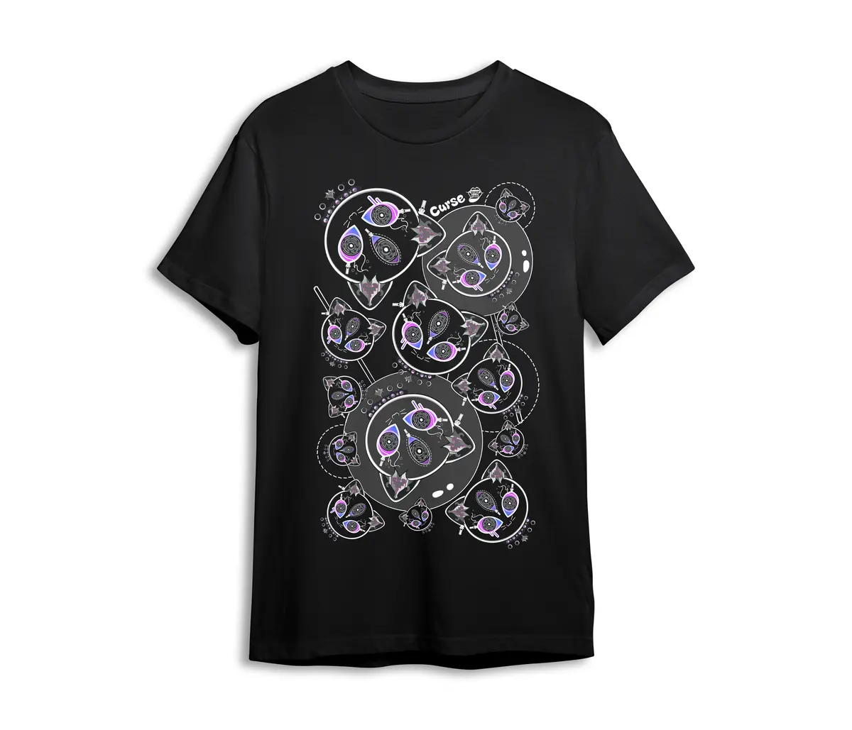Curse Cursed Cat T-Shirt 1