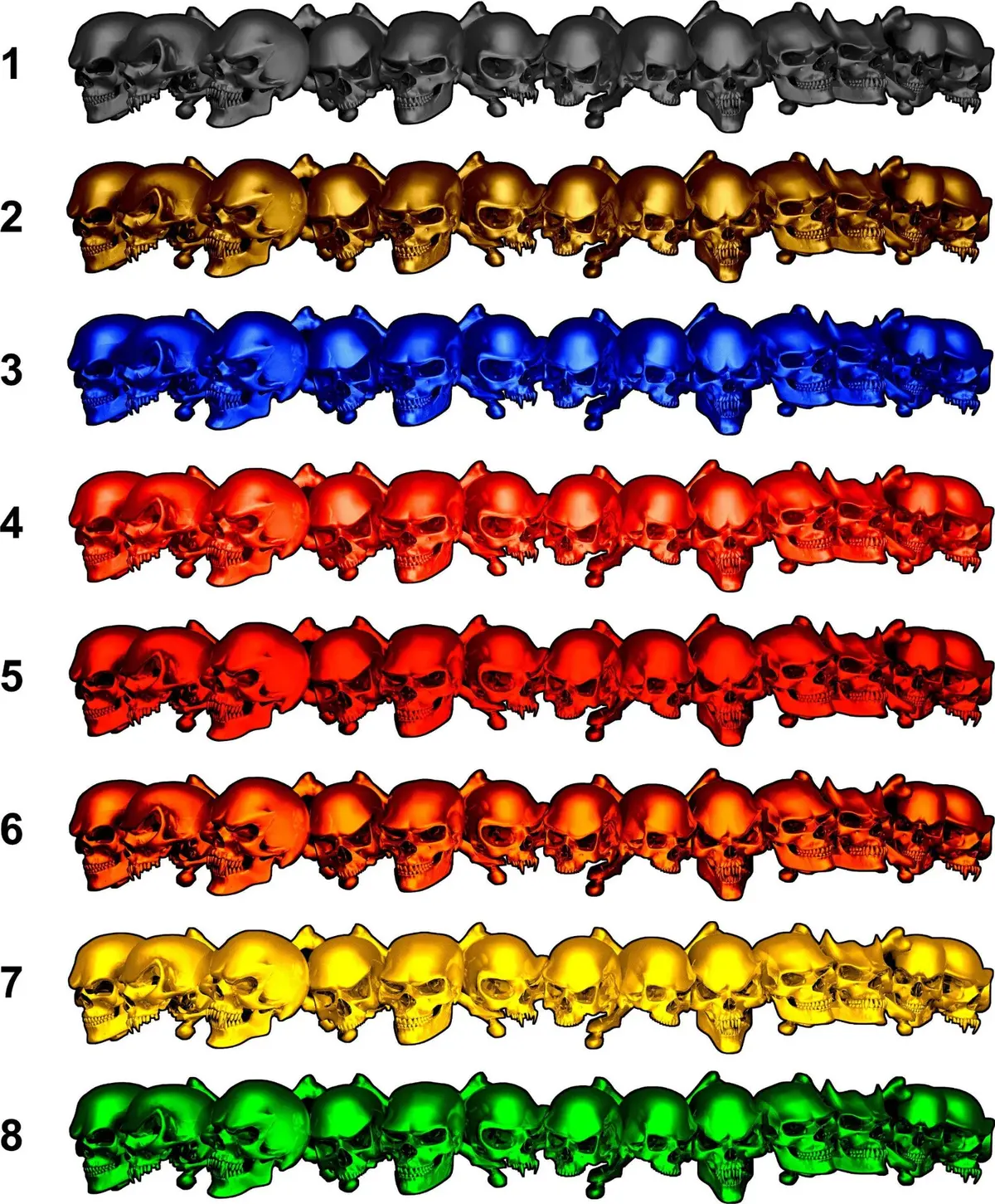 Skulls Link Vinyl Graphic For Cars & Trucks 5