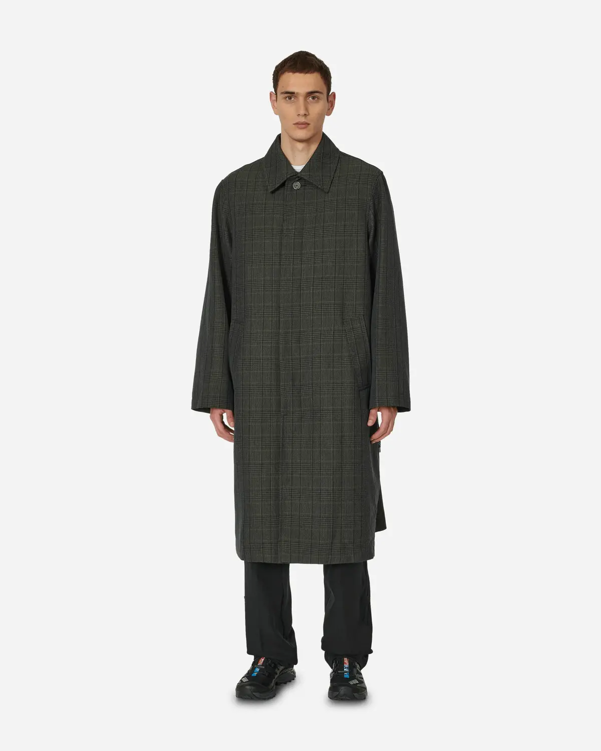 Glen Check Mac Coat Charcoal 1