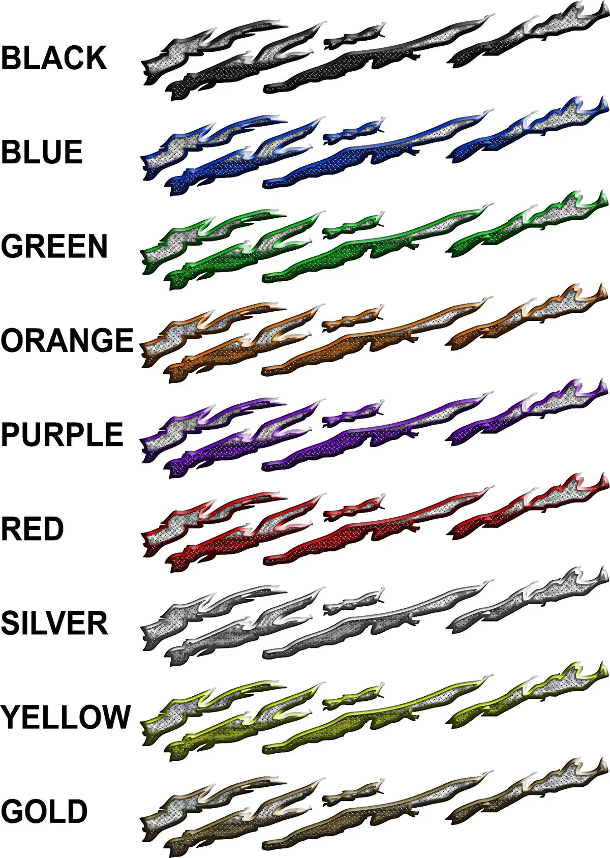 Splatter Diamond Plate Stripe Vinyl Decal – Set Of 2 For Cars & Trucks 4