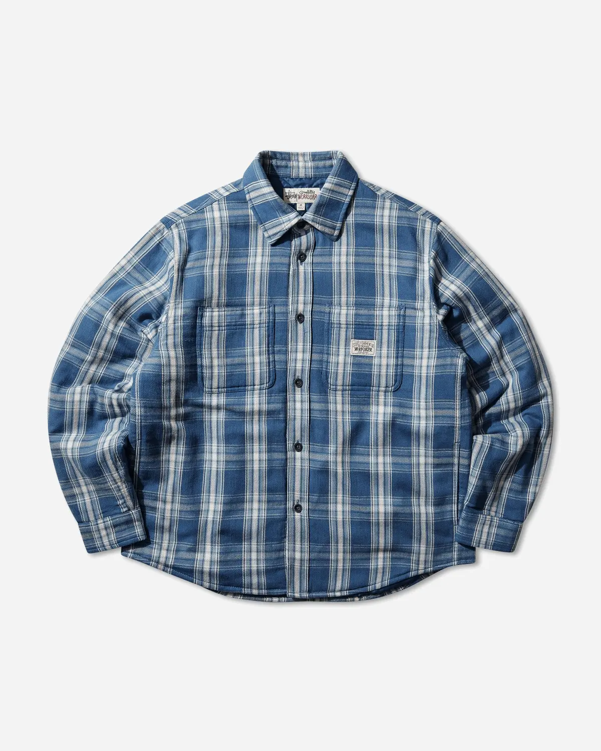 Lau Plaid Shirt Jacket Blue 1