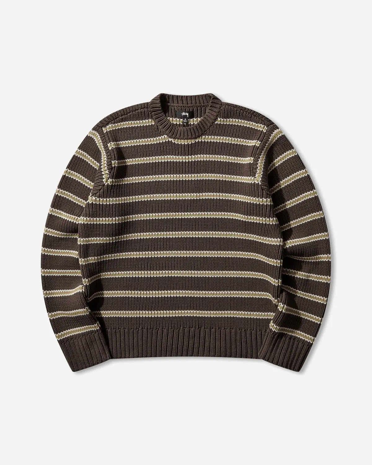 Stripe Crewneck Sweater Forest 1
