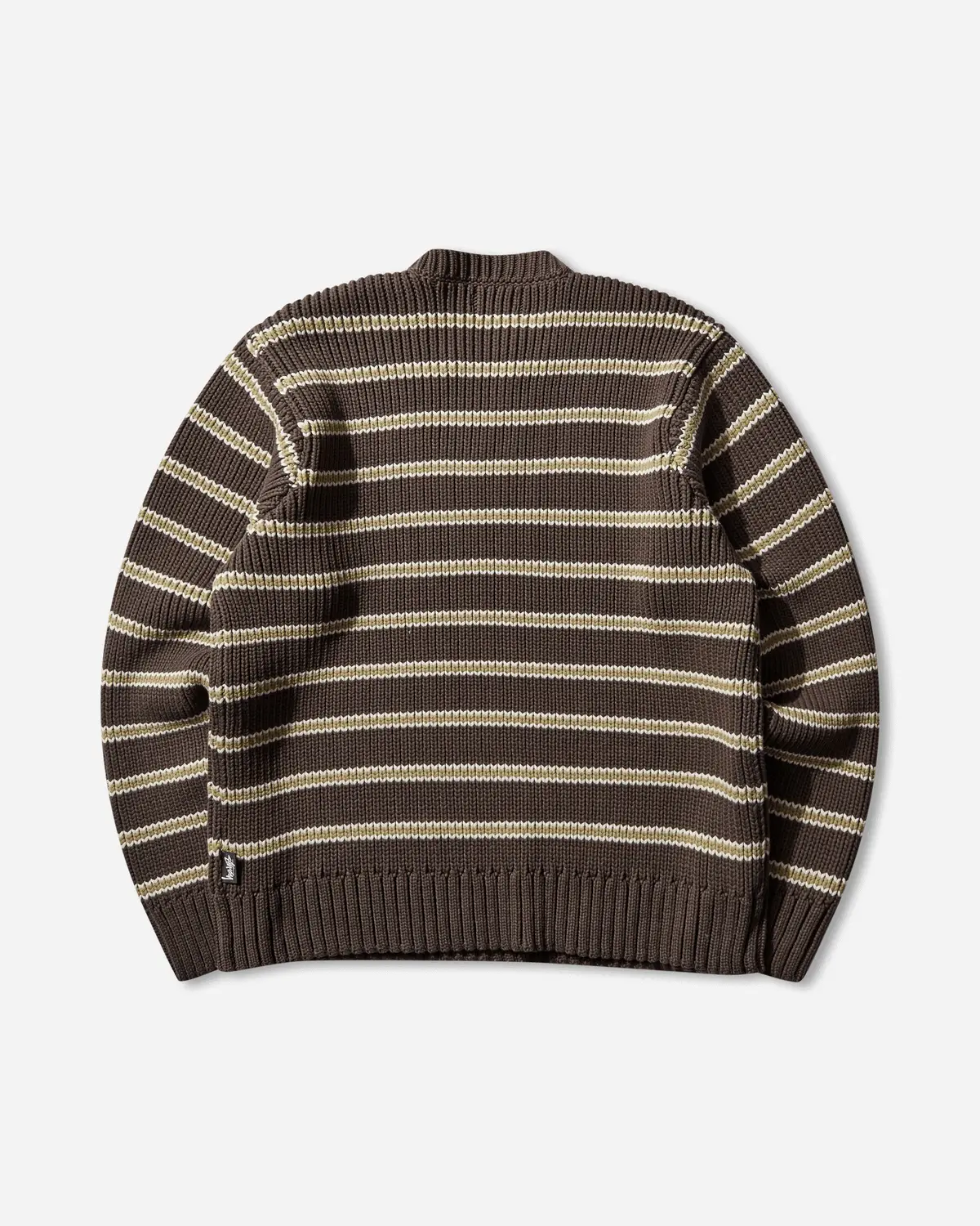 Stripe Crewneck Sweater Forest 2