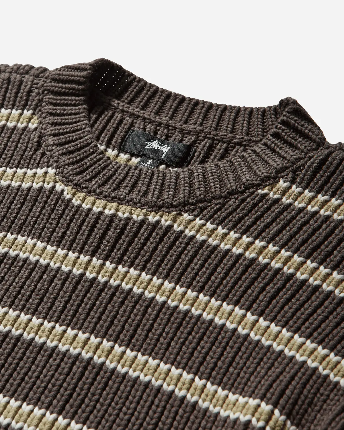 Stripe Crewneck Sweater Forest 4