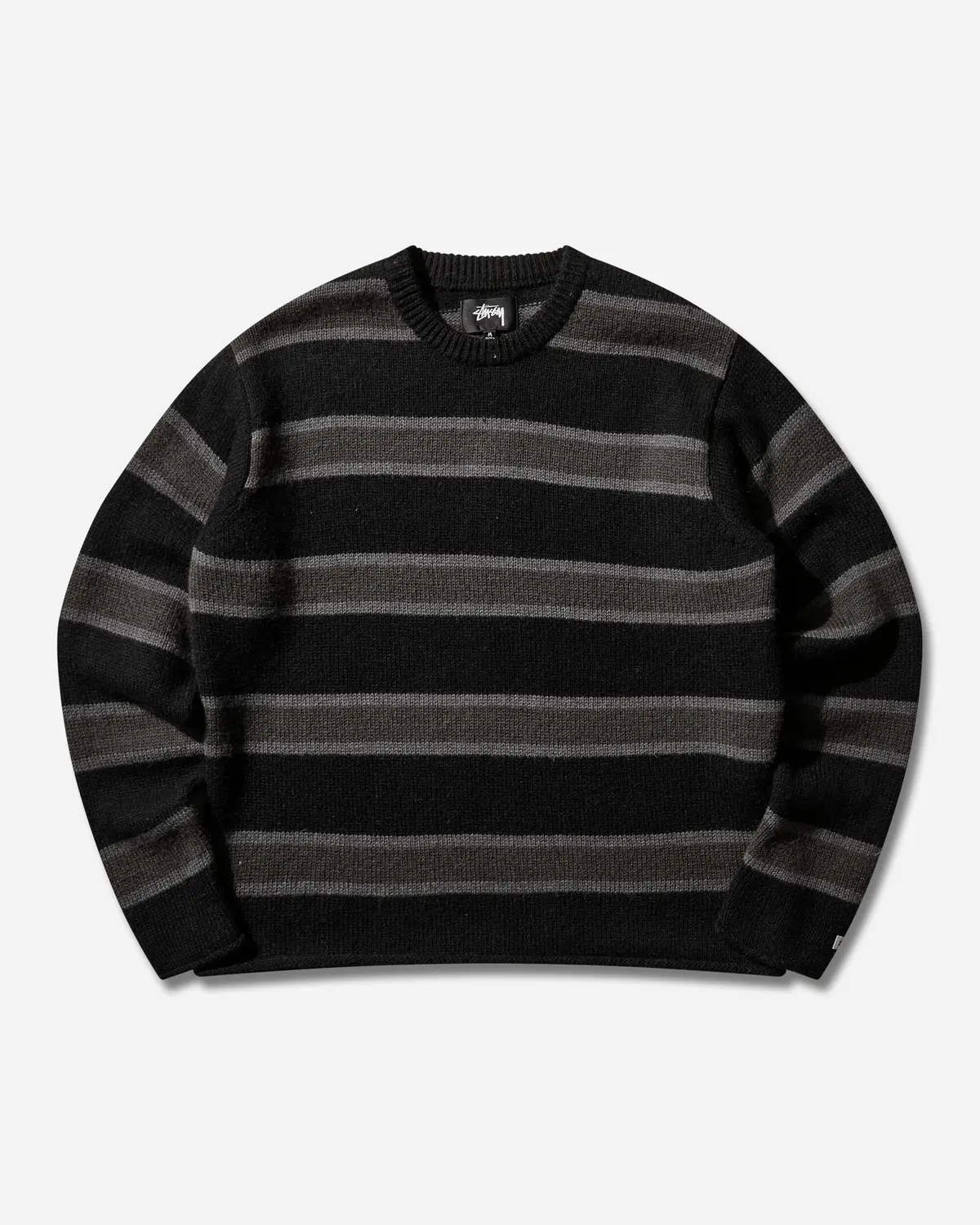 Striped Wool Sweater Black 1
