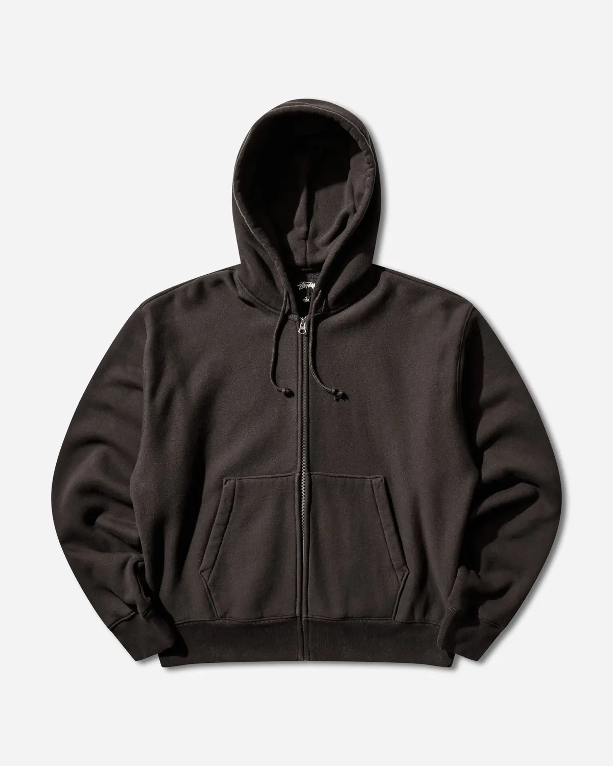 Basic Diamond Zip Hoodie Black 1