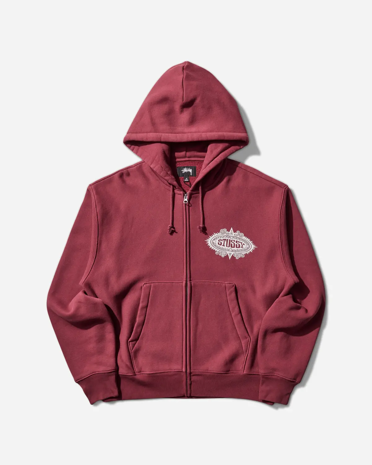 Mantra Zip Hoodie Burgundy 1