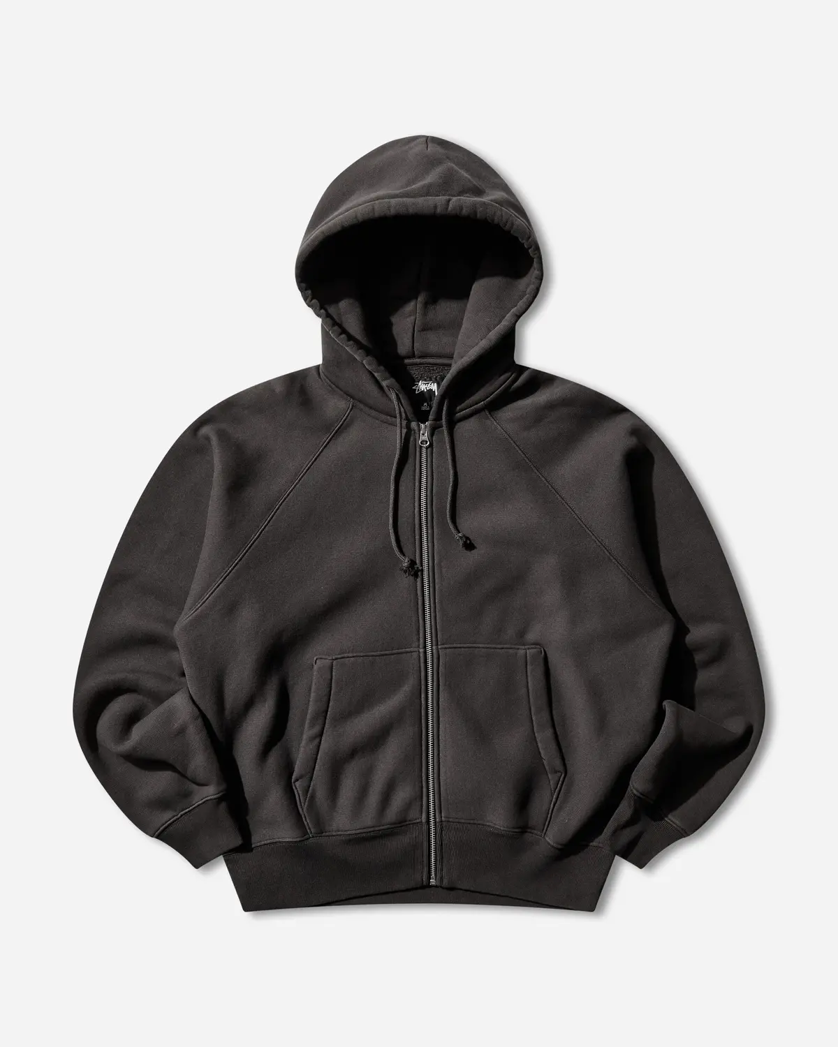 Relaxed Zip Hoodie Washed Black 1