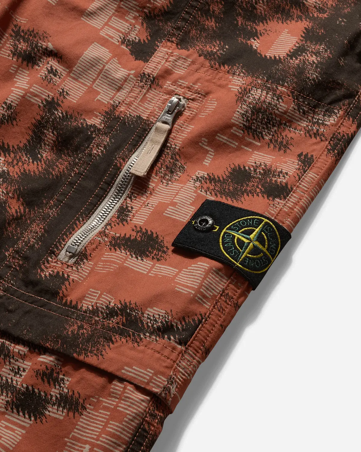 Men's Camouflage Cotton Canvas Cargo Trousers Orange 3