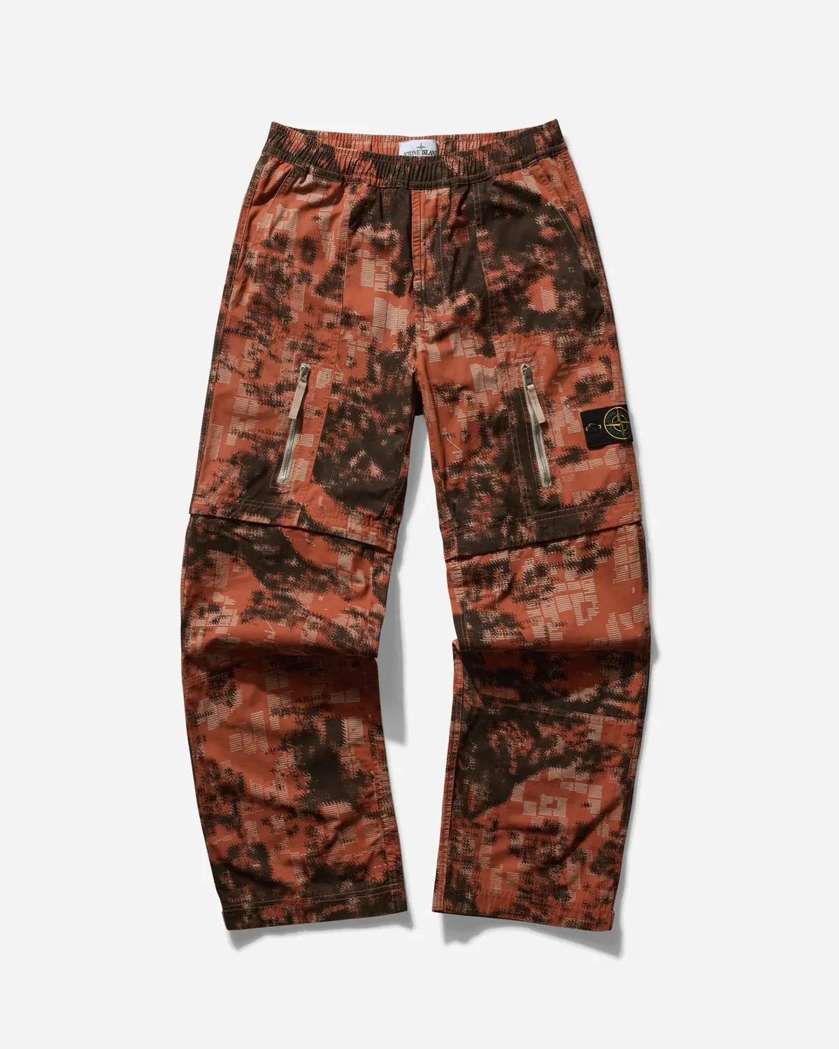 Men's Camouflage Cotton Canvas Cargo Trousers Orange 1