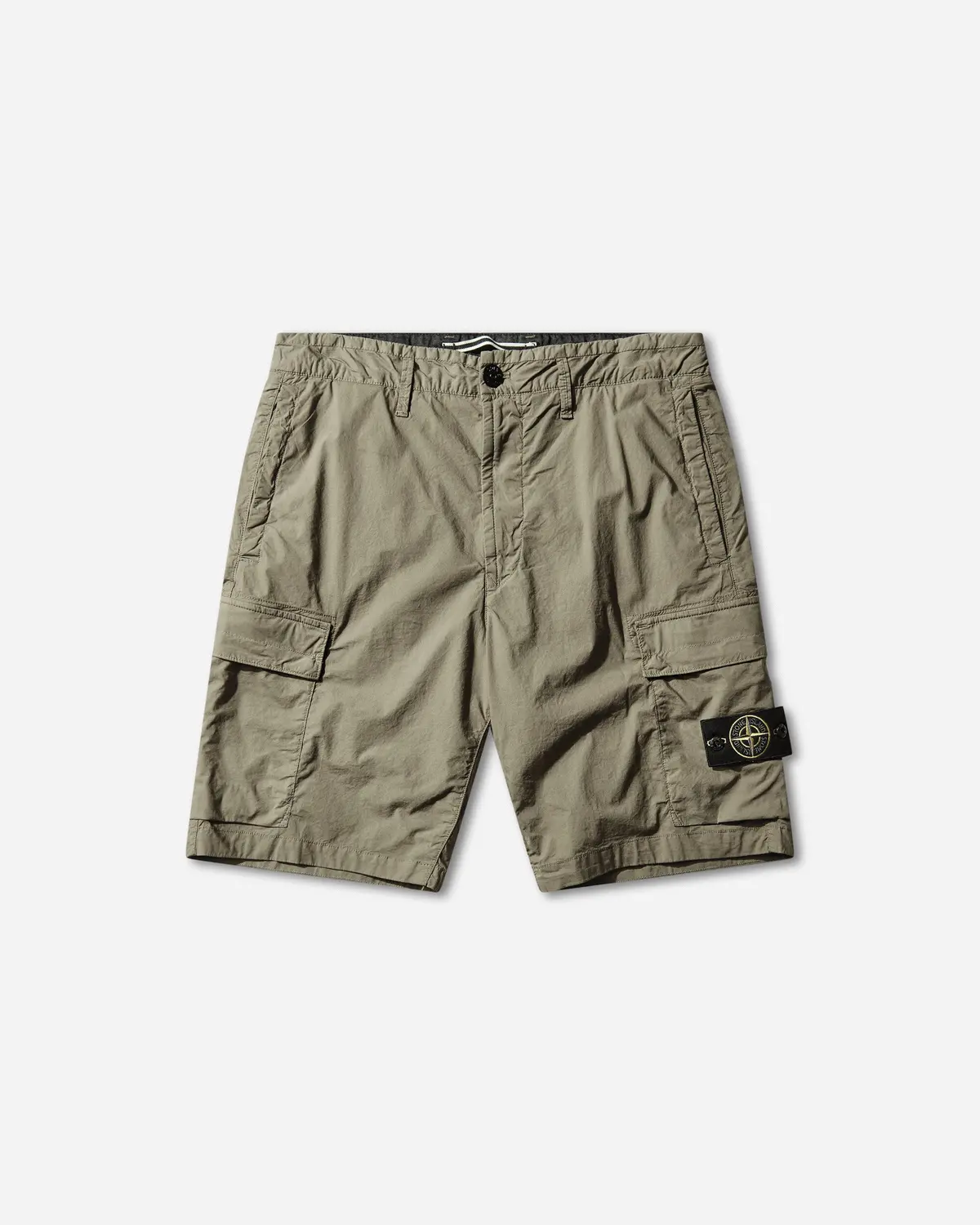Men's Stretch Cotton Tela 'Paracadute' Cargo Shorts Military Green 1