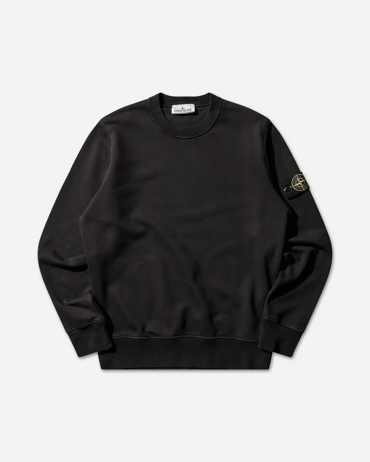 Men's Organic Cotton Fleece Crewneck Sweatshirt Black 1