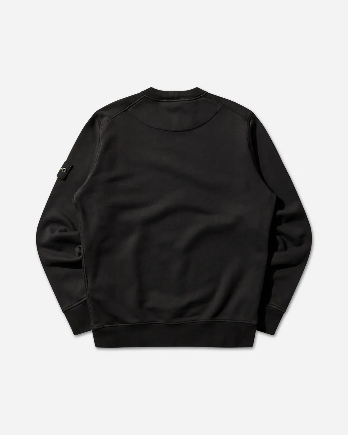 Men's Organic Cotton Fleece Crewneck Sweatshirt Black 2