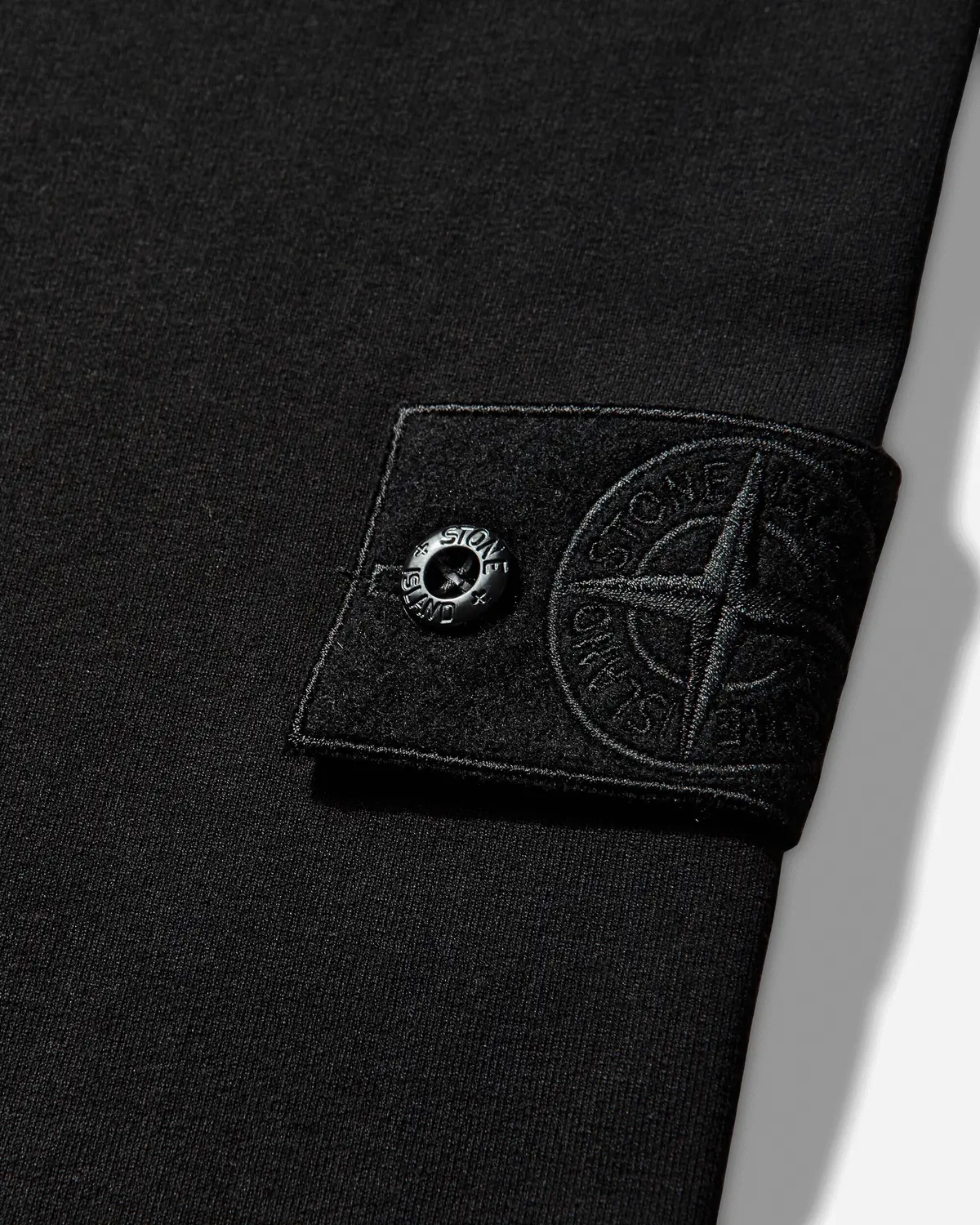 Men's Ghost Cotton Stretch Fleece Crewneck Sweatshirt Black 3