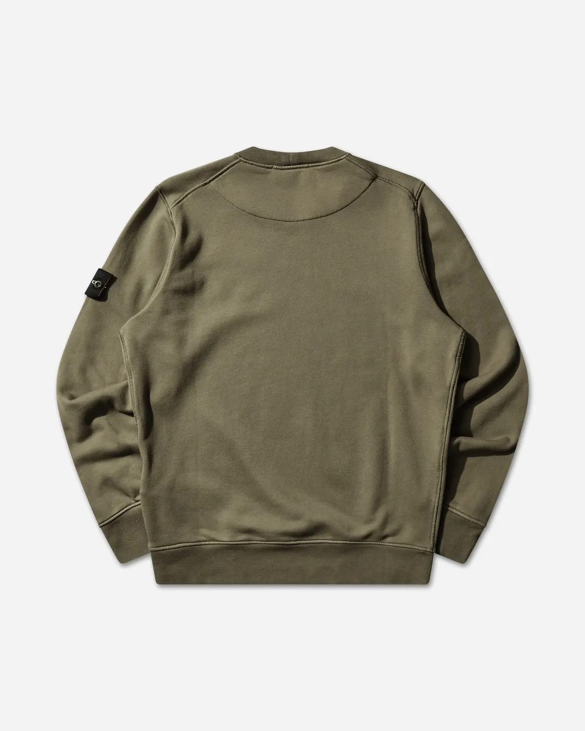 Men's Organic Cotton Fleece Crewneck Sweatshirt Military Green 2