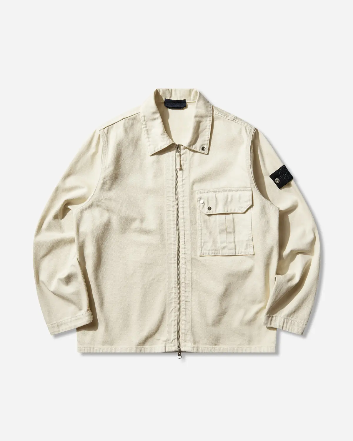 Men's Light Bull Denim-Tc Overshirt Ivory 1