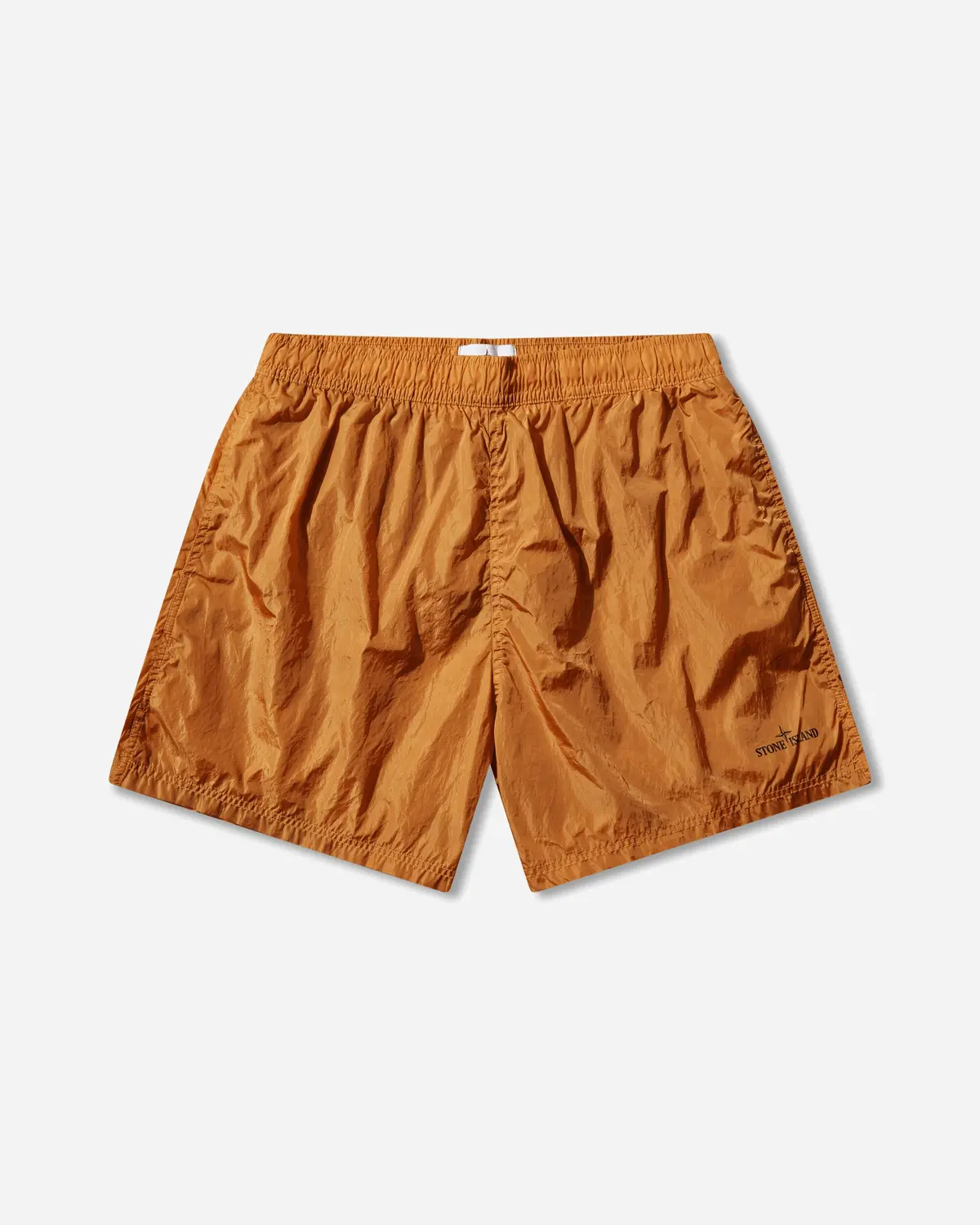 Men's Nylon Metal Swim Shorts Orange 1