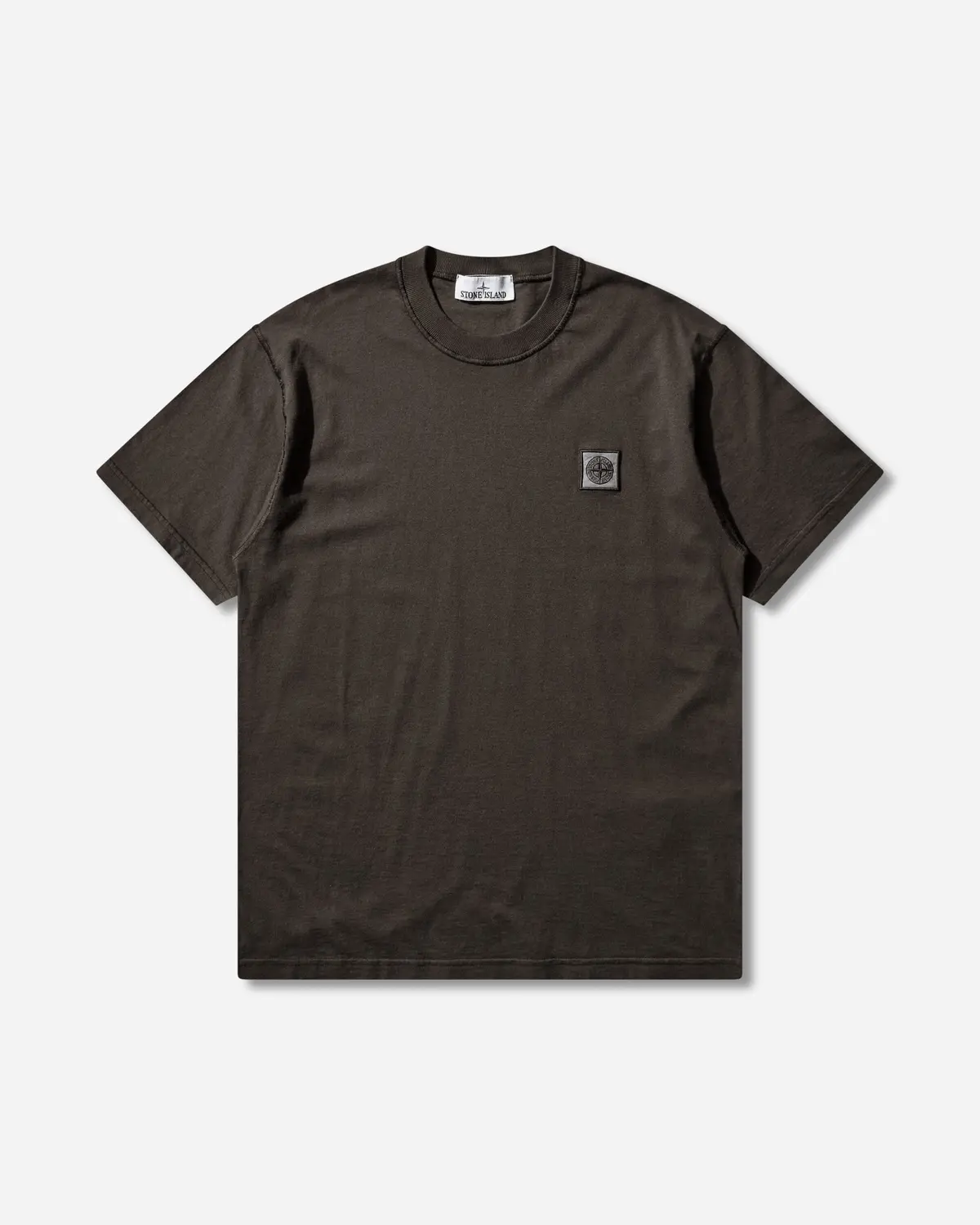 Men's Organic Cotton Jersey 'Fissato' Effect T-Shirt Charcoal 1