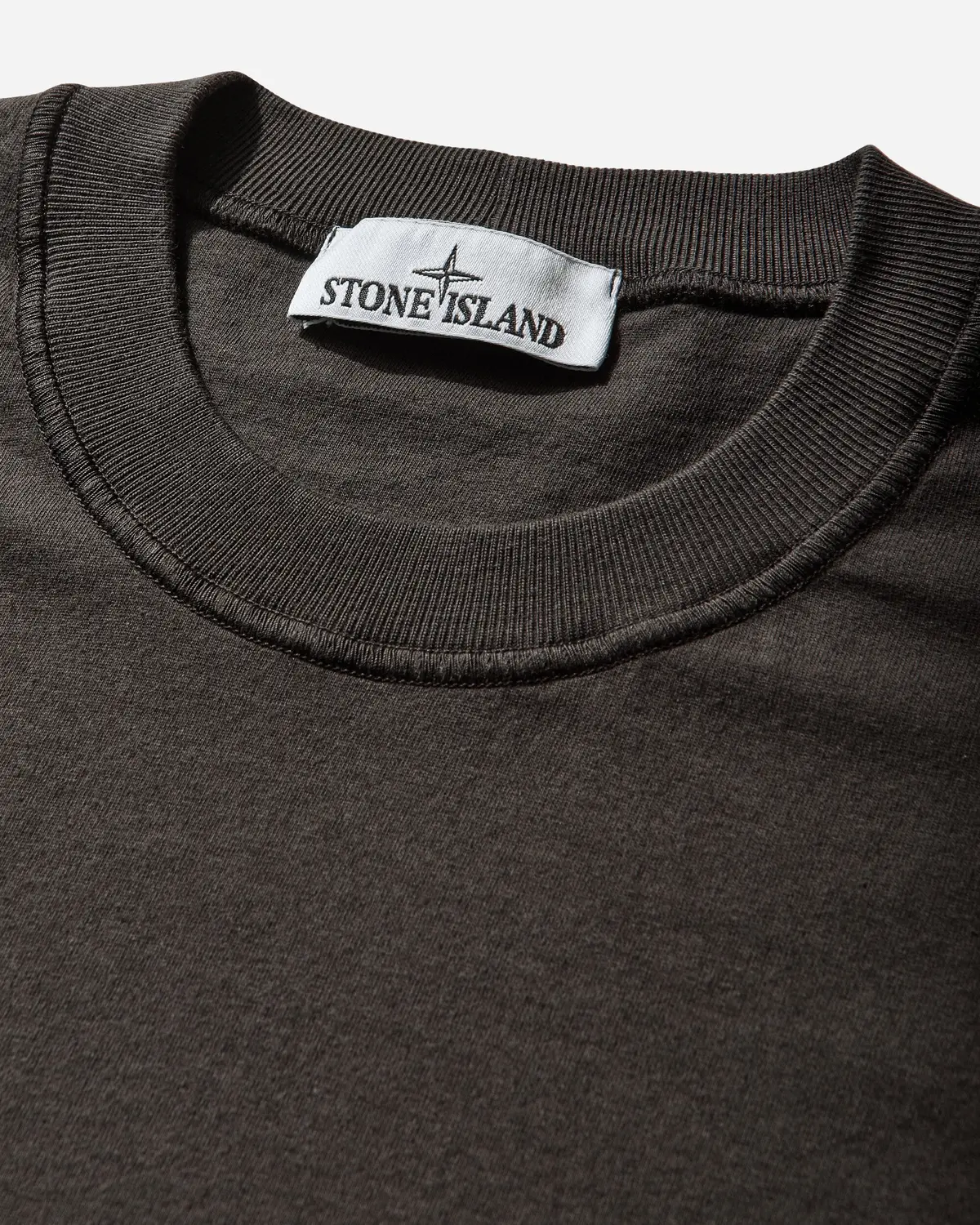 Men's Organic Cotton Jersey 'Fissato' Effect T-Shirt Charcoal 4