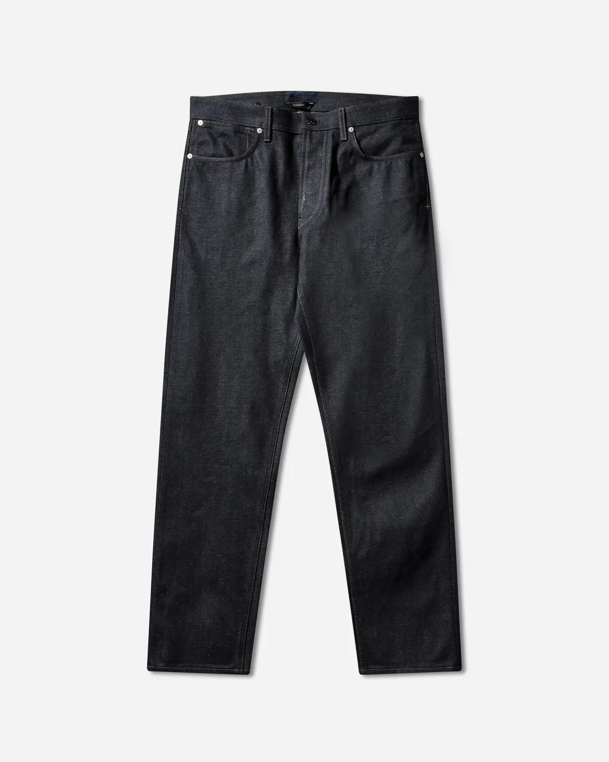 Men's Selvedge Indigo Denim-Raw Regular Fit Jeans Blue Raw 1
