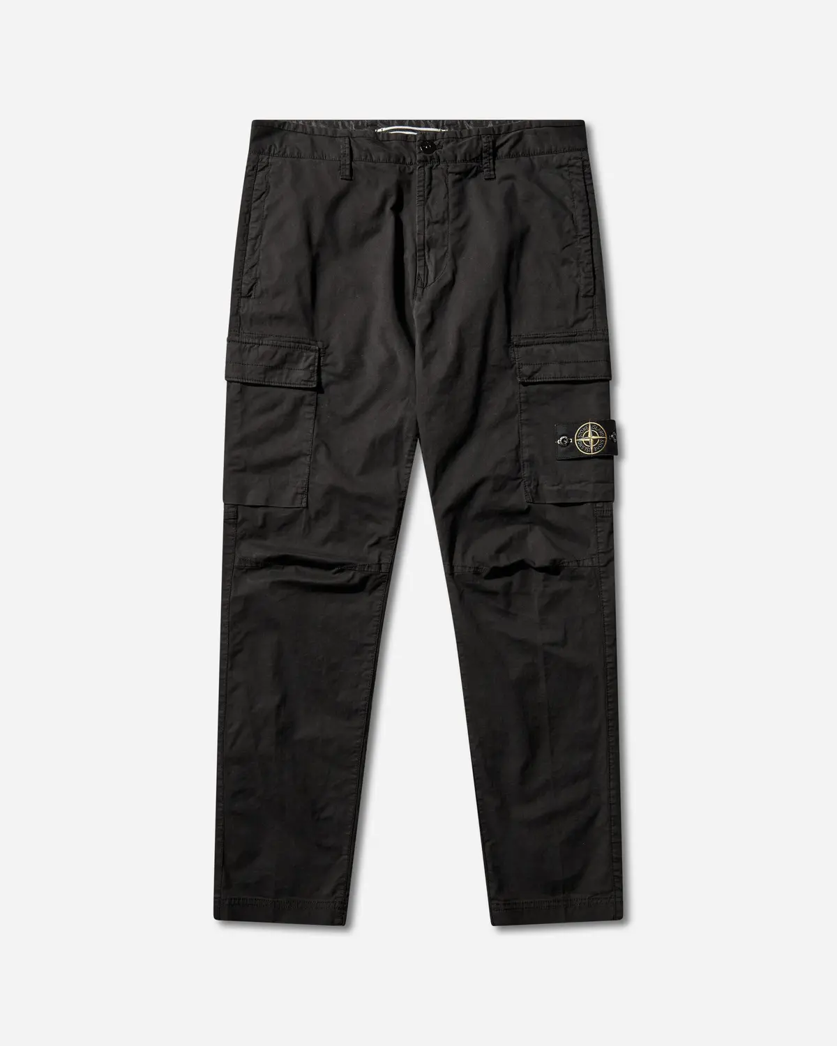 Men's Stretch Organic Cotton Twill Cargo Pants Black 1